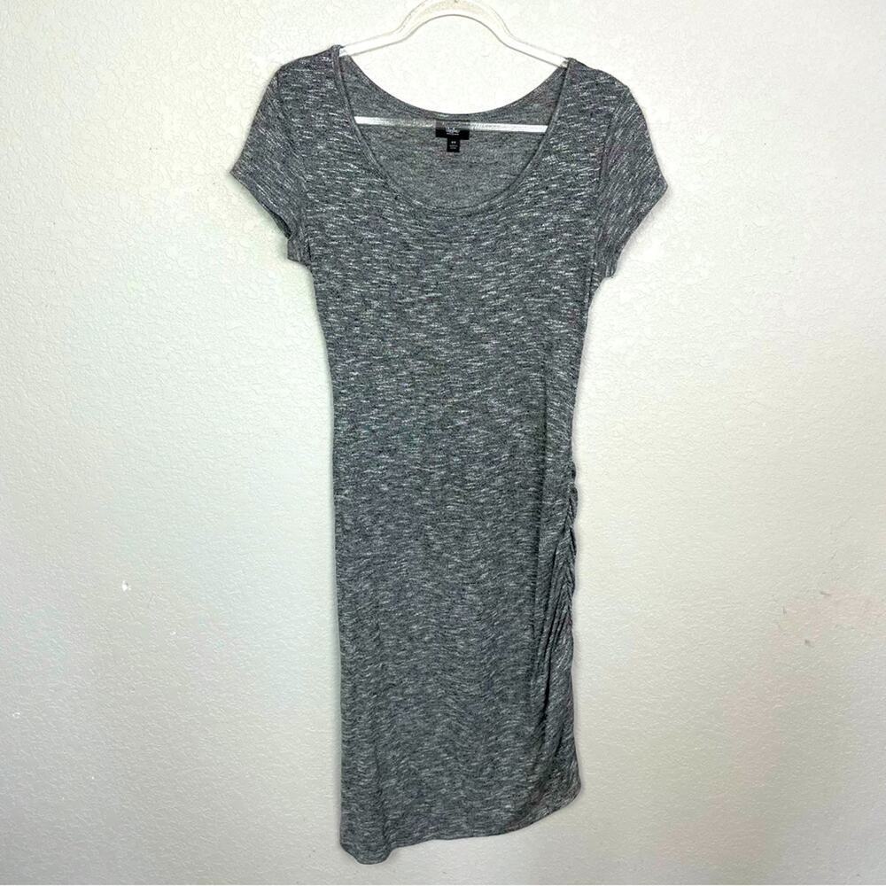 MOSSIMO Gray & Black Heathered Dress w/Gathering on One Side Size M